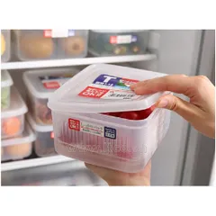 Hộp đựng kèm rổ đựng ráo nước 600ml Nakaya nội địa Nhật Bản