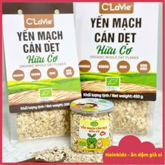 Yến Mạch Hữu Cơ Cán Dẹt C'LaVie - 200g, Thực Phẩm Ăn Dặm Cho Bé, Bổ Sung Chất Xơ, Granola, Ăn Sạch, Nguồn Năng Lượng Khỏe Mạnh