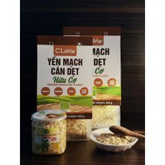 Yến Mạch Hữu Cơ Cán Dẹt C'LaVie - 200g, Thực Phẩm Ăn Dặm Cho Bé, Bổ Sung Chất Xơ, Granola, Ăn Sạch, Nguồn Năng Lượng Khỏe Mạnh