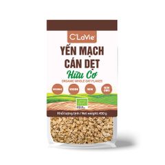 Yến Mạch Hữu Cơ Cán Dẹt C'LaVie - 200g, Thực Phẩm Ăn Dặm Cho Bé, Bổ Sung Chất Xơ, Granola, Ăn Sạch, Nguồn Năng Lượng Khỏe Mạnh