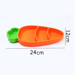 [KÈM QUÀ TẶNG] Set Khay, Bộ Thìa Nĩa Hình Cà Rốt, Chất Liệu Silicon Dùng Cho Bé Giai đoạn Tập ăn Dặm, Tập Xúc