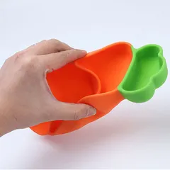 [KÈM QUÀ TẶNG] Set Khay, Bộ Thìa Nĩa Hình Cà Rốt, Chất Liệu Silicon Dùng Cho Bé Giai đoạn Tập ăn Dặm, Tập Xúc