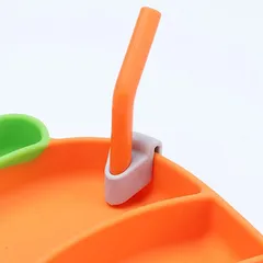 [KÈM QUÀ TẶNG] Set Khay, Bộ Thìa Nĩa Hình Cà Rốt, Chất Liệu Silicon Dùng Cho Bé Giai đoạn Tập ăn Dặm, Tập Xúc