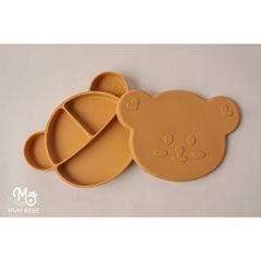 Khay Ăn Dặm Silicone Mumbebe 5 Ngăn Có Nắp Đậy - Đế Hít Chống Đổ, An Toàn Cho Bé Tập Ăn Dặm, Chất Liệu Cao Cấp