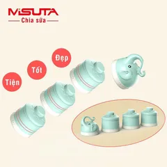 Hộp Chia Sữa, Khay Chia Sữa, đa Nặng MISUTA, Chia đồ ăn Dặm 3 Ngăn MISUTA Cho Bé