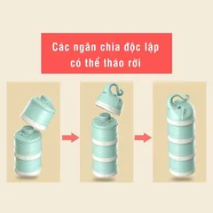 Hộp Chia Sữa, Khay Chia Sữa, đa Nặng MISUTA, Chia đồ ăn Dặm 3 Ngăn MISUTA Cho Bé