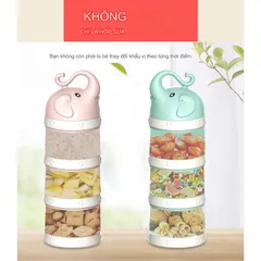 Hộp Chia Sữa, Khay Chia Sữa, đa Nặng MISUTA, Chia đồ ăn Dặm 3 Ngăn MISUTA Cho Bé