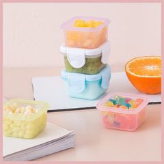 Hộp Trữ Đông Thực Phẩm Cho Bé Ăn Dặm 150ml & 60ml - Nắp Gài Chống Rò Rỉ, Khay Nhựa Cao Cấp, Tiện Lợi Mang Đi Ngoài