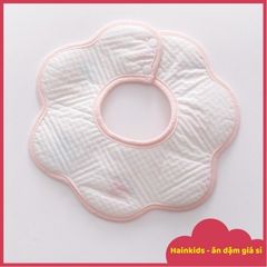 Yếm Hoa Chống Thấm Xoay 360 Độ Cho Bé - Yếm Ti Sữa Dễ Thương, Phụ Kiện Ăn Dặm An Toàn Từ 0-4 Tuổi