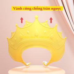 Mũ Gội Đầu Silicon Cao Cấp Chống Nước cho Bé 0-6 Tuổi - Nón Tắm Dễ Điều Chỉnh Không Đau, Bảo Vệ Tai và Mặt Bé