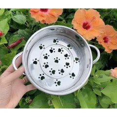 [THANH LÝ HÀNG MÓP] Xửng Hấp, Vỉ Hấp Thức ăn Inox, Có Tay Cầm Cho Nồi, Chảo, Quánh Size 16/18