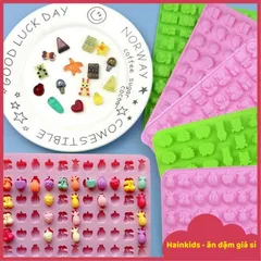 Khuôn Silicon Kẹo Chip Dẻo Cho Bé - Hình Con Vật & Hoa, Chịu Nhiệt, Chống Dính Tốt, Đồ Dùng Nhà Bếp Sáng Tạo