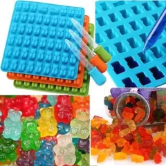 Khuôn Silicon Kẹo Chip Dẻo Cho Bé - Hình Con Vật & Hoa, Chịu Nhiệt, Chống Dính Tốt, Đồ Dùng Nhà Bếp Sáng Tạo