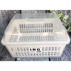 [Nội Địa Nhật] Rổ/ Giá Úp Chén Bát Ăn Dặm, Có Nắp Đậy Vệ Sinh - Thương Hiệu Inomata