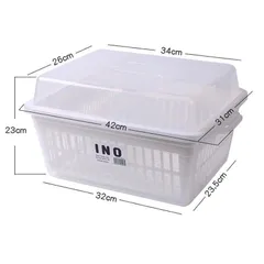 [Nội Địa Nhật] Rổ/ Giá Úp Chén Bát Ăn Dặm, Có Nắp Đậy Vệ Sinh - Thương Hiệu Inomata