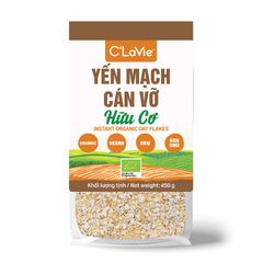 Yến Mạch Cán Vỡ Hữu Cơ C’LaVie 200g & 450g - Yến Mạch Ăn Liền Dinh Dưỡng Cho Bé, Tốt Cho Sức Khỏe, Tiện Dụng Cho Mọi Món Ăn