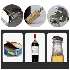 Dụng Cụ Mở Nắp Chai Đa Năng - Khui Rượu Vang, Đồ Uống và Thực Phẩm Đóng Hộp Tiện Lợi Cho Nhà Bếp