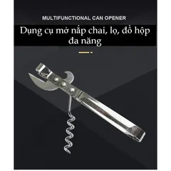Dụng Cụ Mở Nắp Chai Đa Năng - Khui Rượu Vang, Đồ Uống và Thực Phẩm Đóng Hộp Tiện Lợi Cho Nhà Bếp