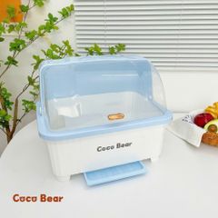 Rổ Úp Bát Cocobear Plus Cho Bé - Kệ Đựng Bát Ăn Dặm Có Nắp & Khay Hứng Nước, Thiết Kế Hiện Đại, An Toàn Cho Trẻ Em