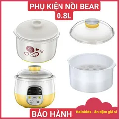 Nắp Nhựa Phụ Kiện Nồi Nấu Chậm Bear 0.8L SUBE001 - Thay Thế Nắp Ngoài Cho Nồi Nấu Cháo DDZ-B08C1, Hàng Mới Chính Hãng