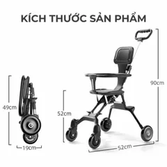 Xe Đẩy Gấp Gọn 2 Chiều Thông Minh Cao Cấp Cho Bé - Xe Đẩy Dạo Chơi Cho Bé Du Lịch