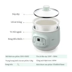 Thố Sứ Thay Thế Nồi Hầm Chậm Bear 1L (Mã D10B1/D10G1/D10J2) - Phụ Kiện Đồ Gia Dụng Nhà Bếp Chất Lượng