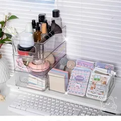 Hộp đựng Mỹ Phẩm để Bàn, Hộp đựng Khẩu Trang Acrylic Trong Suốt, Giỏ đựng đồ ăn Nhẹ, Giá để đồ Lặt Vặt