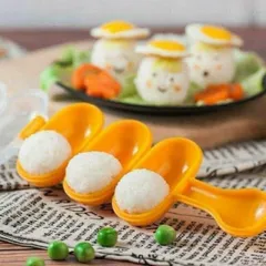 Combo Dụng Cụ Lắc Cơm Viên Kèm Thìa Đong - Bộ 5 Thìa Đong Gia Vị và Dầu Ăn cho Bé Tập Ăn Dặm, Dụng Cụ Tạo Hình Cơm Tròn Xinh
