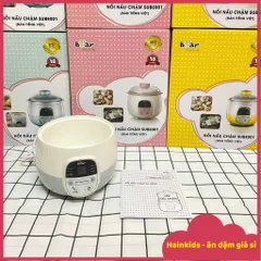 Nắp và Xửng Hấp Thố Sứ cho Nồi Nấu Chậm Bear 0.8L - Phụ Kiện Thay Thế Hàng Chính Hãng, Thao Tác Đơn Giản Cho Bữa Ăn Của Bé