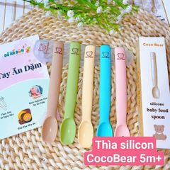 Thìa Tập Ăn Dặm Silicone Coco Bear - Thìa Siêu Mềm An Toàn Cho Bé, Thiết Kế Dễ Dàng Sử Dụng, Không Chứa BPA