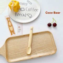 Thìa Tập Ăn Dặm Silicone Coco Bear - Thìa Siêu Mềm An Toàn Cho Bé, Thiết Kế Dễ Dàng Sử Dụng, Không Chứa BPA
