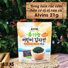 Rong Biển Rắc Cơm Hữu Cơ Alvin Hàn Quốc - Snack Cho Bé Ăn Dặm Từ 7 Tháng - Tinh Bột Protein Cao, Gói 21g