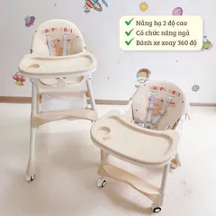 Phụ Kiện Ghế Ăn Dặm Umoo UM-05117/ UM-05145 - Ghế Ngả Lưng, Gấp Gọn, Có Bánh, Thay Thế An Toàn Cho Bé