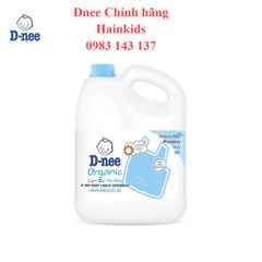 Nước Giặt Quần Áo Trẻ Em D-nee Xanh Dương - Lovely Sky - Nước Giặt Xả 2 in 1 Dnee Chính Hãng - Can 3L, túi 600ml