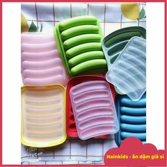 Khuôn Xúc Xích Handmade Silicon Có Nắp - Bộ 6 Cây Làm Đồ Ăn Dặm Cho Bé, An Toàn Chất Xịn, Dễ Dàng Sử Dụng