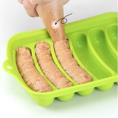 Khuôn Xúc Xích Handmade Silicon Có Nắp - Bộ 6 Cây Làm Đồ Ăn Dặm Cho Bé, An Toàn Chất Xịn, Dễ Dàng Sử Dụng