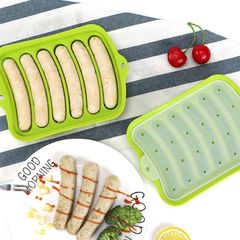 Khuôn Xúc Xích Handmade Silicon Có Nắp - Bộ 6 Cây Làm Đồ Ăn Dặm Cho Bé, An Toàn Chất Xịn, Dễ Dàng Sử Dụng