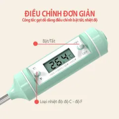 Que Đo Nhiệt Độ Chất Lỏng - Nhiệt Kế Pha Sữa, Nấu Ăn, Đo Nước Tắm Chính Hãng - Độ Chính Xác 99,9%