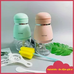 Máy Xay Hattiecs/Topwow Cho Bé 300ml - Cối Thủy Tinh An Toàn, 6 Lưỡi Dao Khỏe, Dùng Dễ, Bảo Hành 18 Tháng - Mẫu Mới 2023