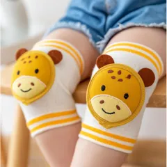 Tất Đầu Gối Tập Bò Tập Đi, Bọc Bảo Vệ Đầu Gối Cho Bé Từ 3 Tháng Tuổi, Cotton Mềm Mại Thoáng Khí Silicon Chống Trượt