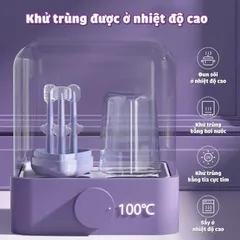 Set 3 Bàn Chải Rơ Lưỡi Mini On Silicone 3 Giai Đoạn Phát Triển Răng Nướu_Có Hộp Đựng Kiêm Cốc Súc Miệng Cho Bé Từ 0-18m