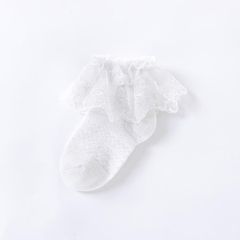 Tất Ren Cổ Ngắn Dạng Lưới Thoáng Khí Cho Bé Gái - Phong Cách Tiểu Thư Công Chúa, Cotton Cao Cấp Nhiều Màu Sắc 0-5 Tuổi