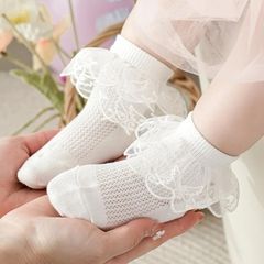 Tất Ren Cổ Ngắn Dạng Lưới Thoáng Khí Cho Bé Gái - Phong Cách Tiểu Thư Công Chúa, Cotton Cao Cấp Nhiều Màu Sắc 0-5 Tuổi