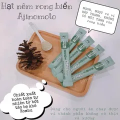 Hạt Nêm Rong Biển Ajinomoto An Toàn Cho Bé - Gói Nhỏ 56g, Dành Cho Bé Ăn Dặm, Không Bột Ngọt, Thích Hợp Ăn Chay