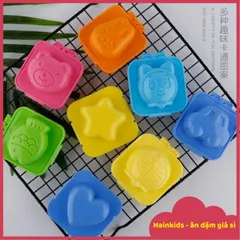Set 8 hoặc 6 khuôn Bento Doremon & Doremi - Khuôn làm cơm ép, đậu hũ non cho bé ăn dặm, món ăn thú vị cho trẻ em