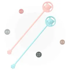 Que Khuấy Sữa Silicon Hình Gấu Đổi Màu Theo Nhiệt Độ - Dụng Cụ Pha Sữa An Toàn Cho Bé, Thiết Kế Đáng Yêu, Không Chứa BPA