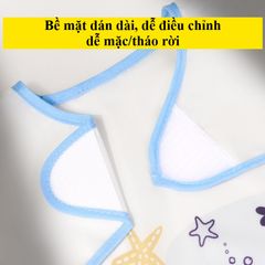 Yếm Dài Tay Chống Thấm Nước Cho Bé - Yếm Ăn Dặm Hoạt Hình Dễ Thương, Giúp Bé Vẽ Màu Nước, Chơi Đất Nặn và Thủ Công