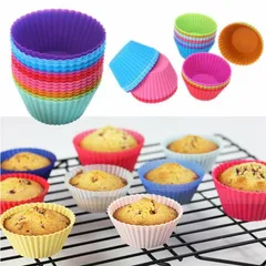 Khuôn Silicon Làm Bánh Cupcake & Muffin - Dùng Lò Nướng, Nồi Chiên Không Dầu, Dễ Dàng Vệ Sinh - Nhiều Hình Lựa Chọn