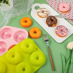 Khuôn Silicon Donut Làm Thạch Trà Sữa - Dễ Tách Thành Phẩm, Chịu Nhiệt Cao, Topping Ngọt Ngào Cho Trà Sữa Thơm Ngon