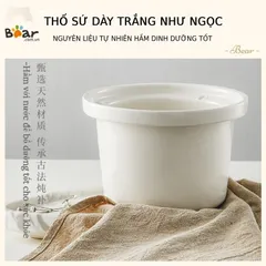 (THANH LÝ) Nồi Sứ Bear 1l5 Dùng Cho Các Model SB-NNC15, DDG-E15H1, E15K2, Nồi Sứ Thay Thế Truyền Nhiệt Trực Tiếp 1,5 Lít